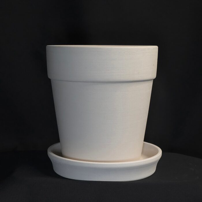 Großer Pflanztopf mit Untersetzer